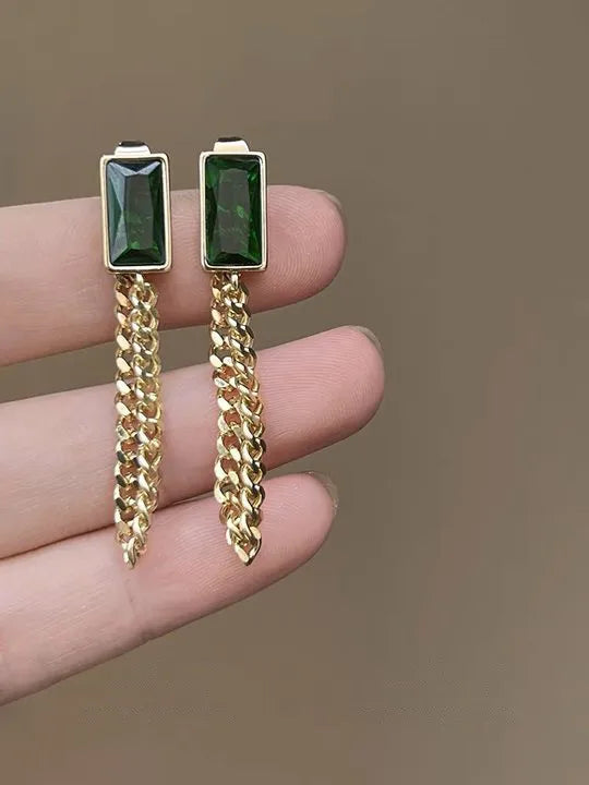 Retro Green Earring
