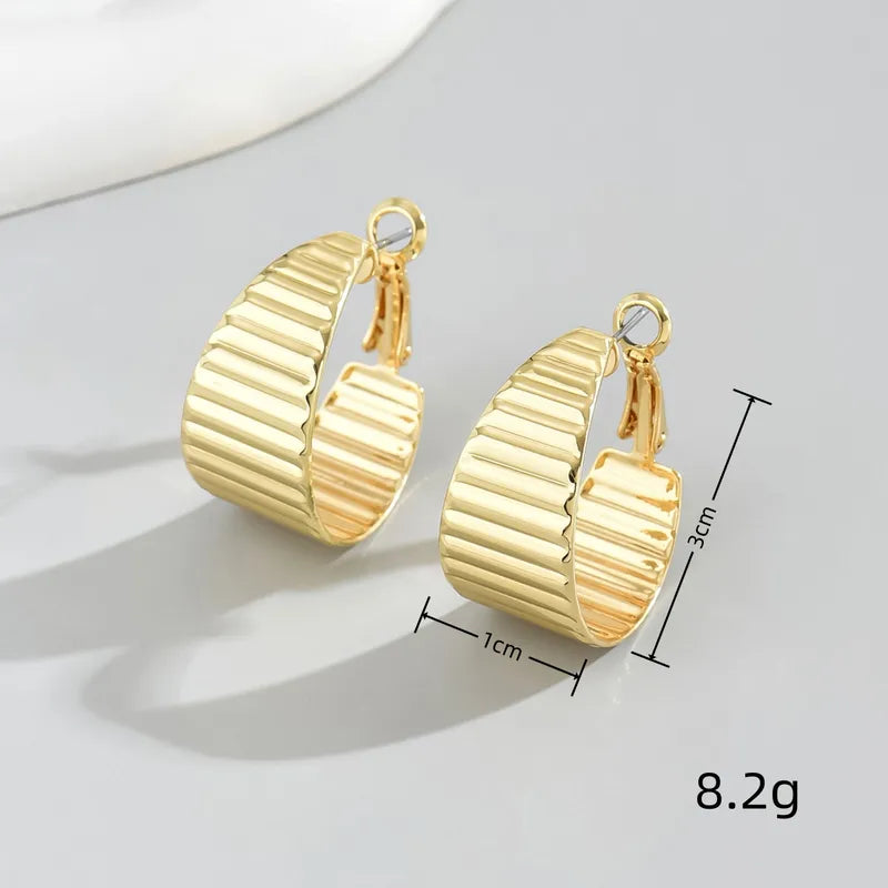 Beautiful Gold Plated Hoop Earrings