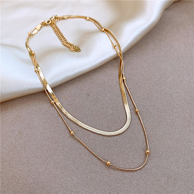 Titanium Steel Plating Layered Necklace