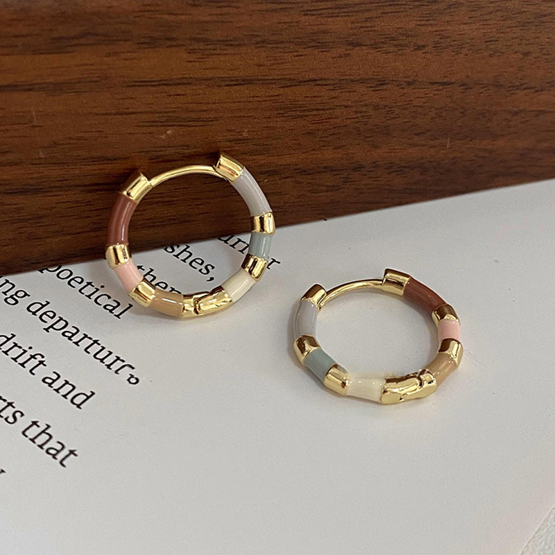 Round Alloy Hoop Earrings