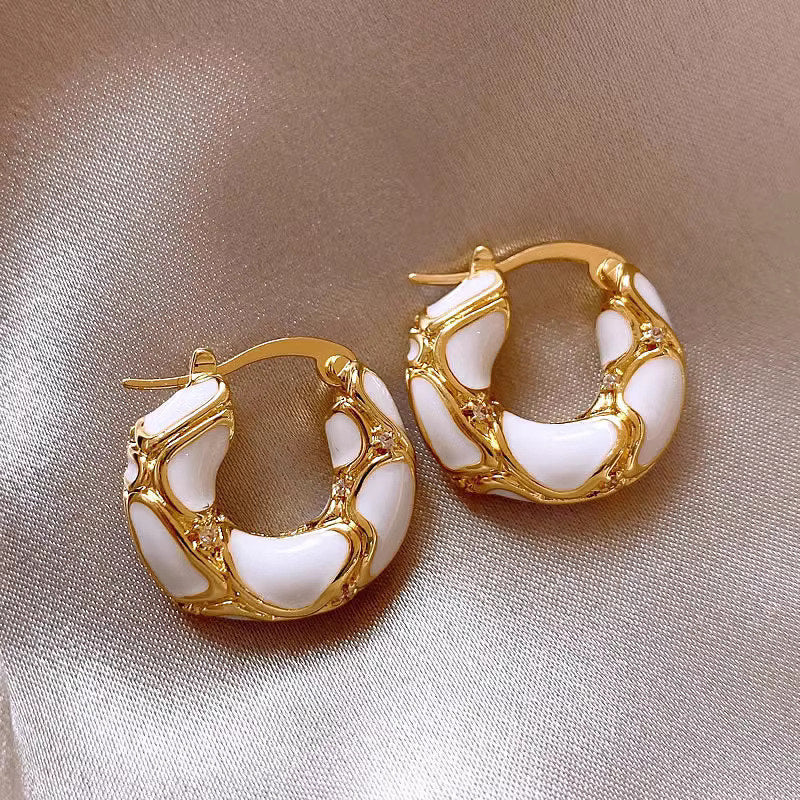 French Circle Earrings