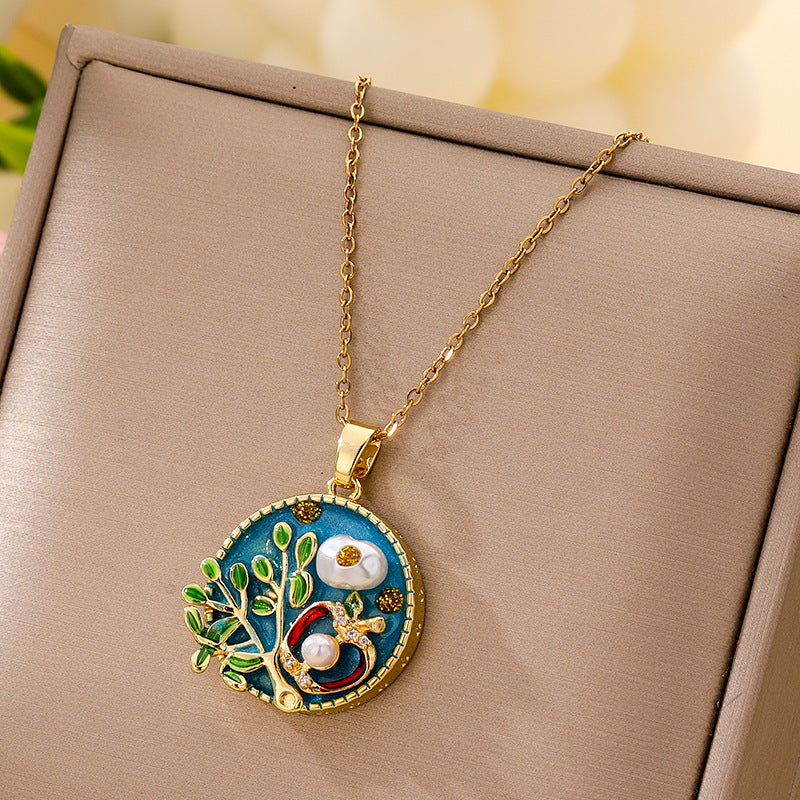 Oil Painting Necklace 