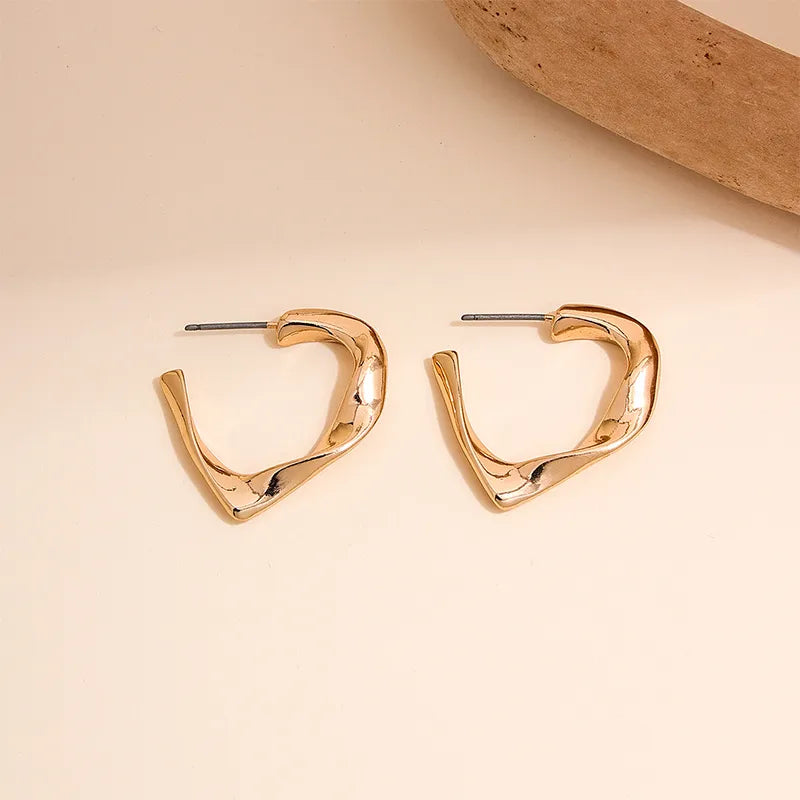 Cute Heart Shape Alloy Zinc Earrings
