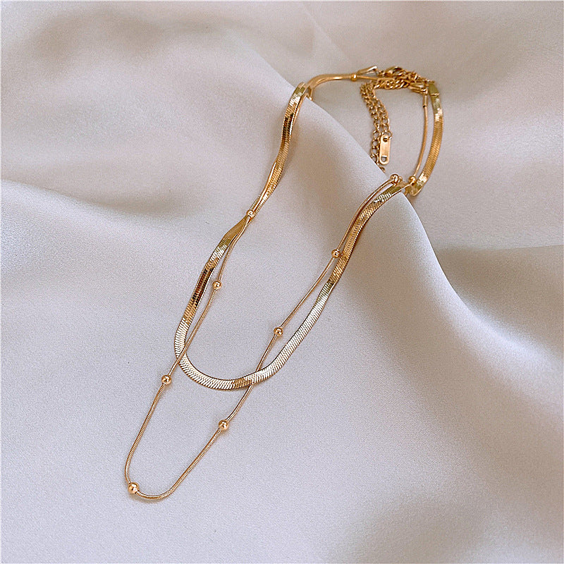 Titanium Steel Plating Layered Necklace