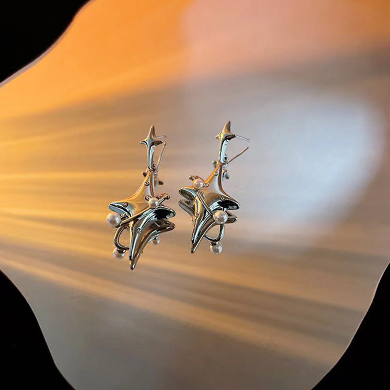 Streetwear Star Drop Earrings