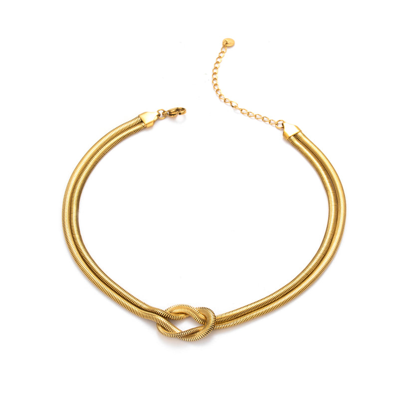 Knot Stainless Steel 18k Gold Plated Bracelet