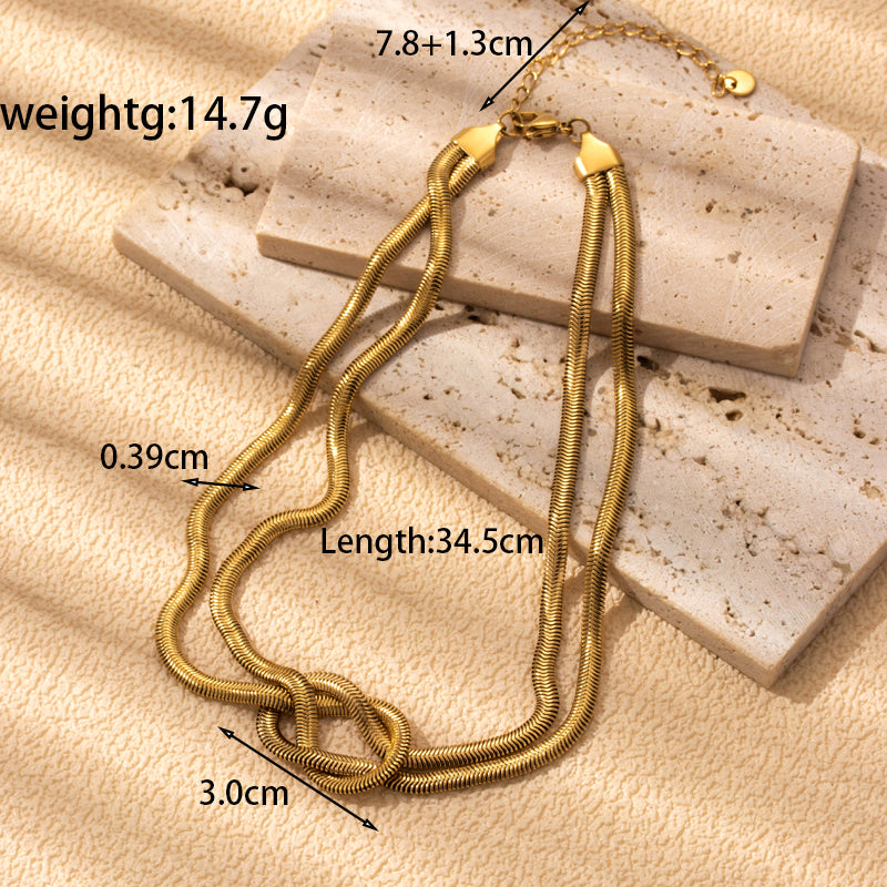 Knot Stainless Steel 18k Gold Plated Bracelet