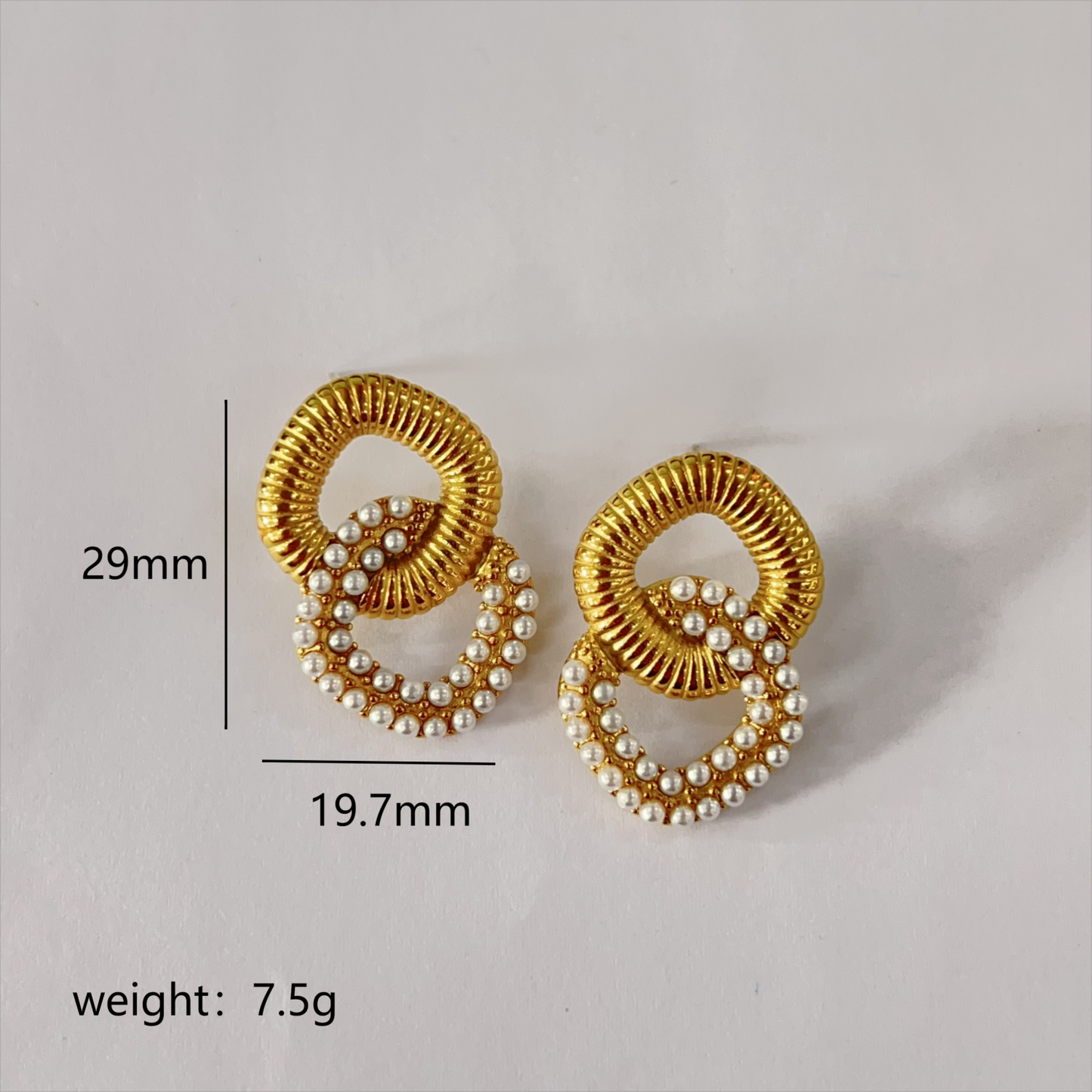18K Gold Plated Stainless Steel Earrings