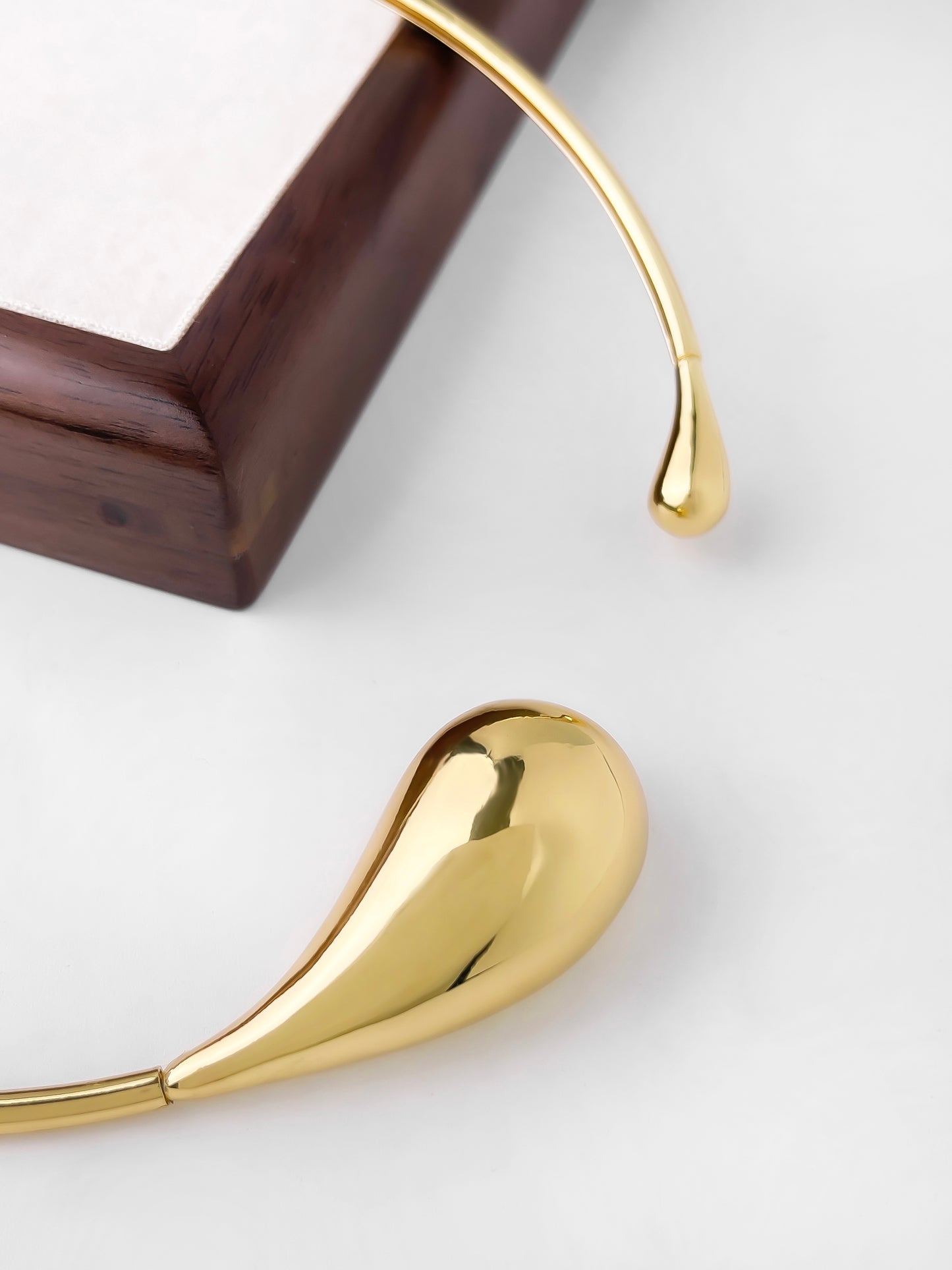 Water Droplets 18K Gold Plated Copper Choker