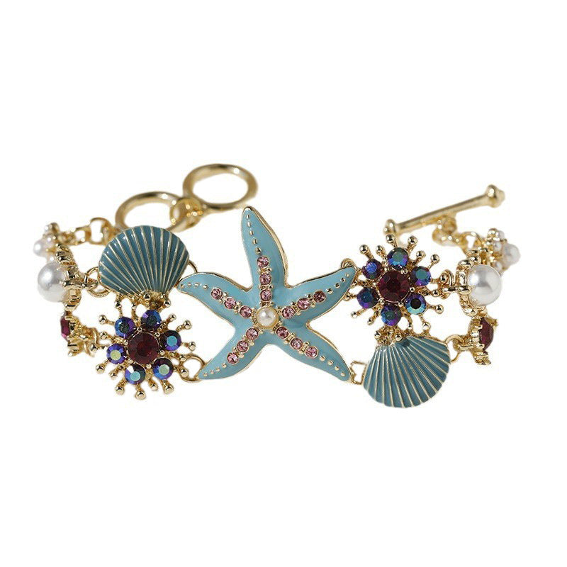 Marine Style Scallop Starfish Bracelet