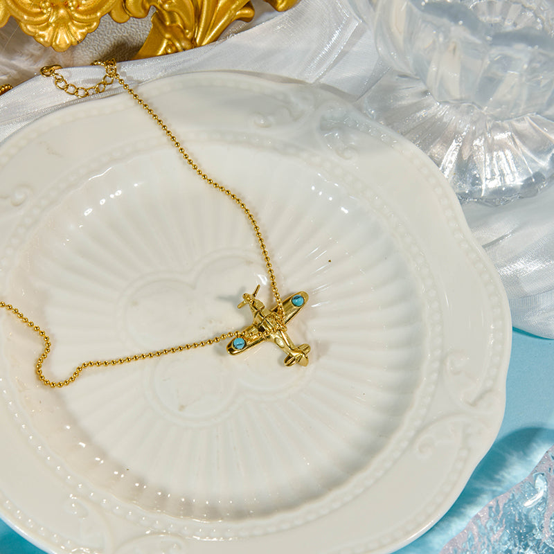 Beautiful Travel Aeroplane Neckpiece