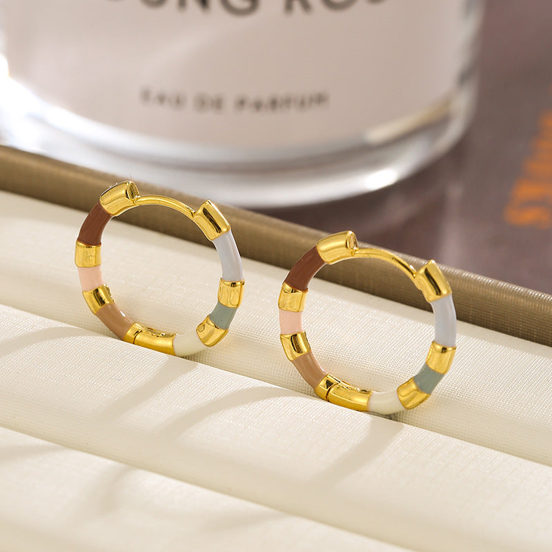 Round Alloy Hoop Earrings