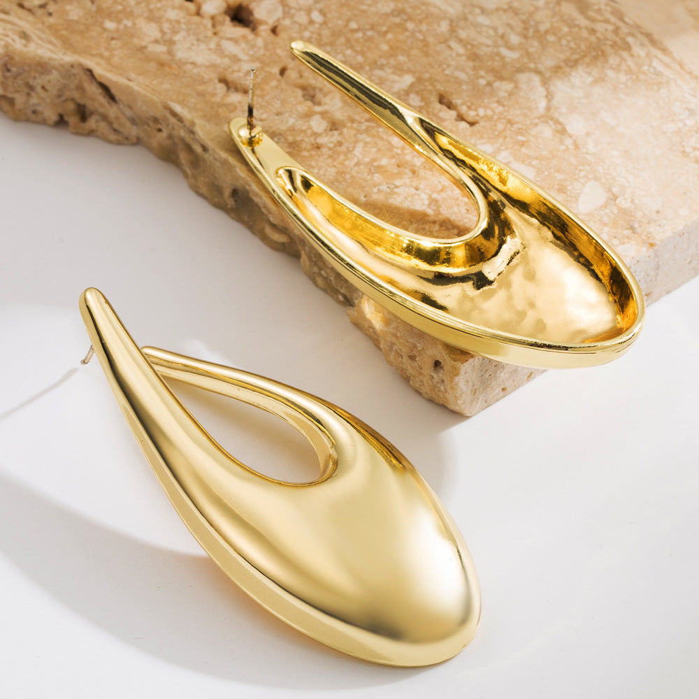 Bold U Shape Alloy Earrings