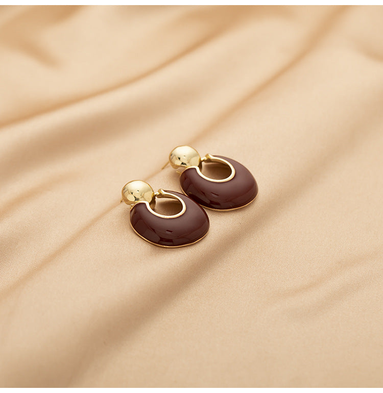 Oil Retro Hong Kong Style Earrings