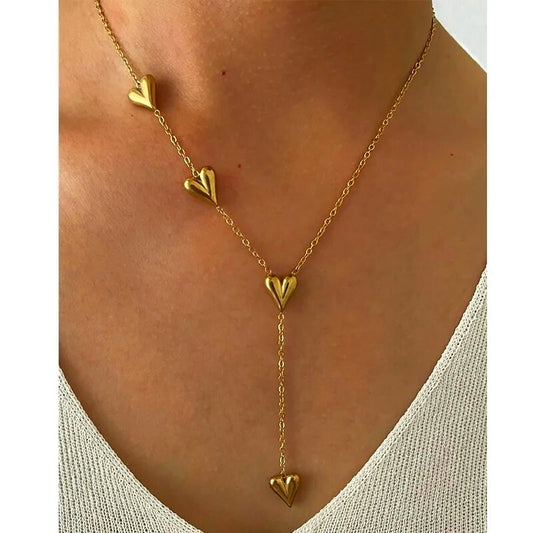 304 Stainless Steel Simple Style Waterproof Non Tarnish long Neckpiece