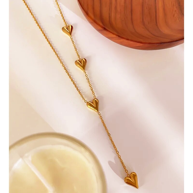 304 Stainless Steel Simple Style Waterproof Non Tarnish long Neckpiece