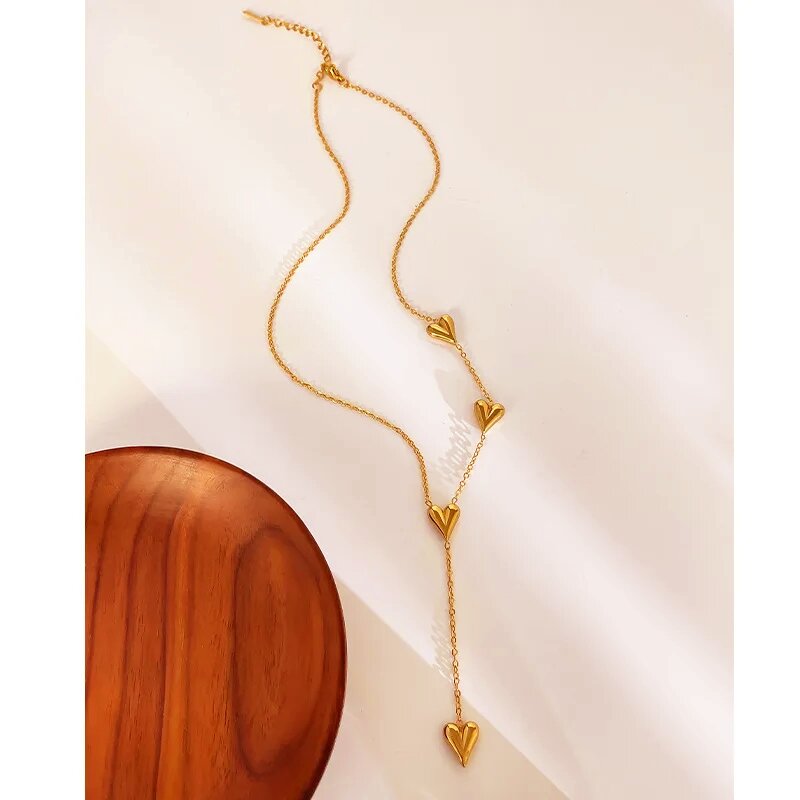 304 Stainless Steel Simple Style Waterproof Non Tarnish long Neckpiece