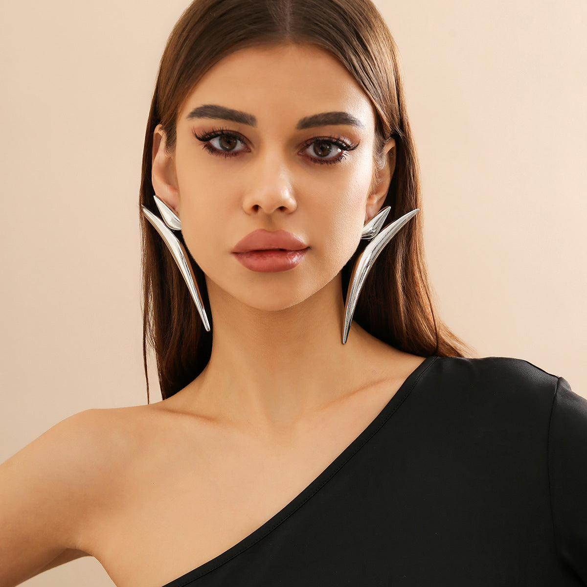 Stylish Streetwear Geometric  Alloy plating Ear Studs