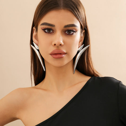 Stylish Streetwear Geometric  Alloy plating Ear Studs
