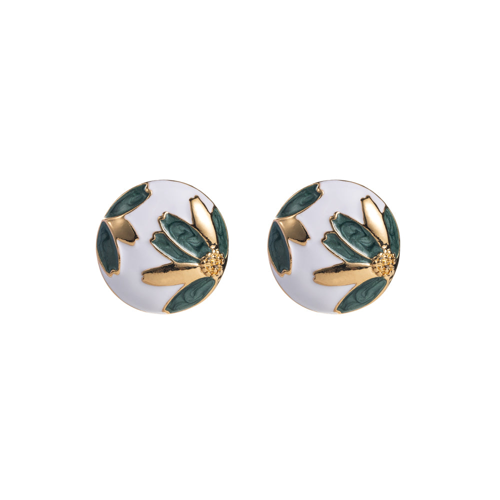 Stainless Steel Waterproof white earrings