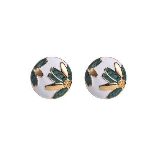 Stainless Steel Waterproof white earrings