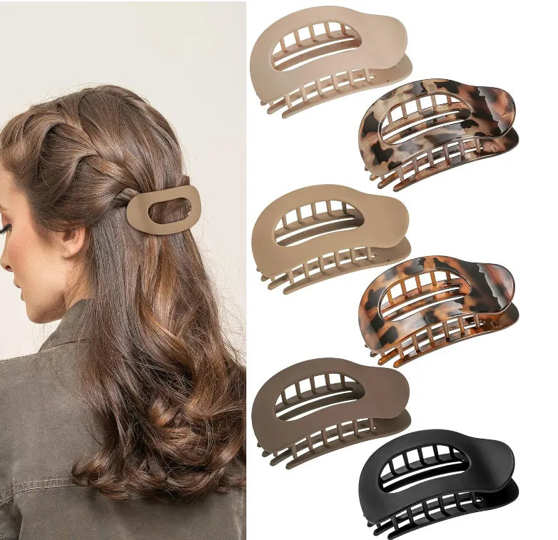 Oval breaded hair clip