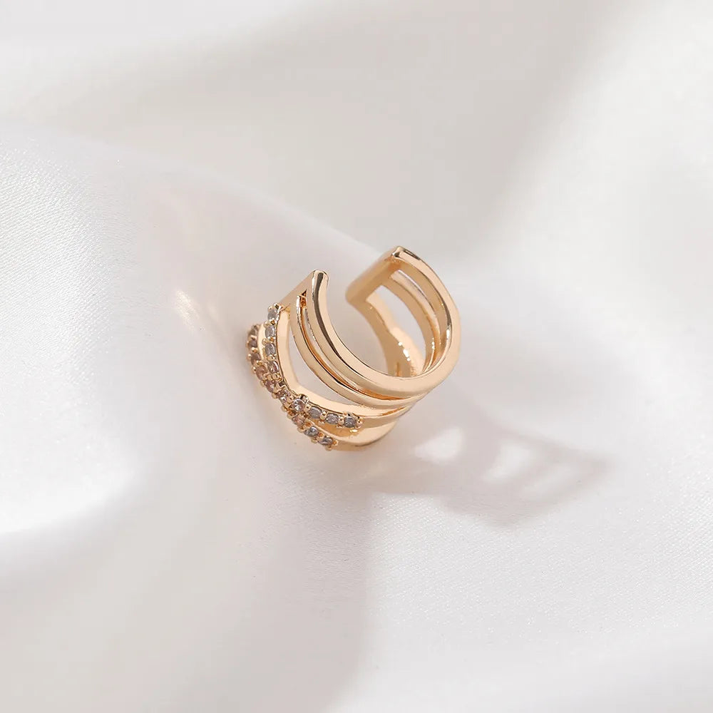 gold plated multi layer earcuffs